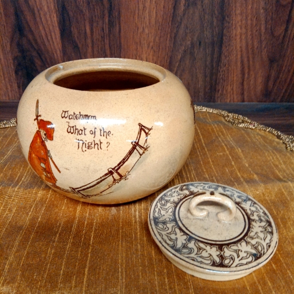 Vintage Royal Daulton Watchman Covered Vessel